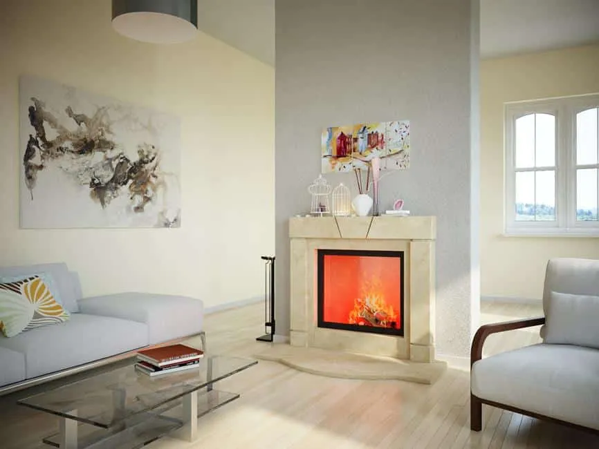 gemütliches Wohnzimmer mit Kamin