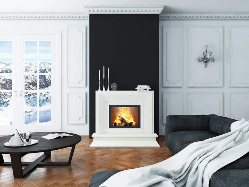 Elegantes Wohnzimmer mit Kamin